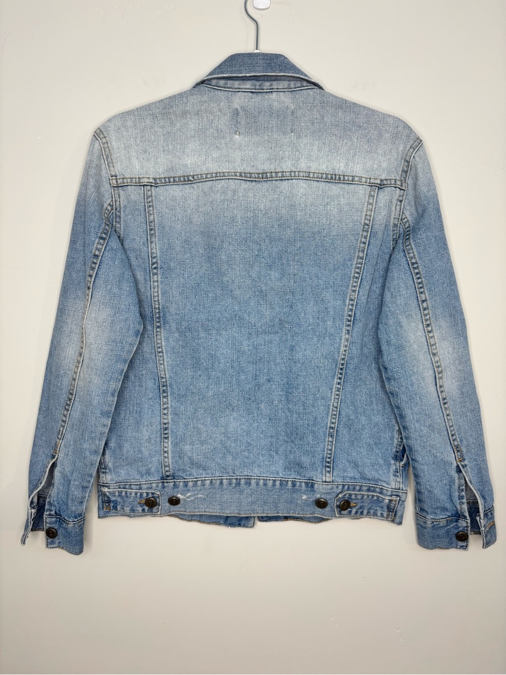 Pilcro and the Letterpress Anthropologie Light Wash Denim Jean Jacket Small - Picture 3 of 12